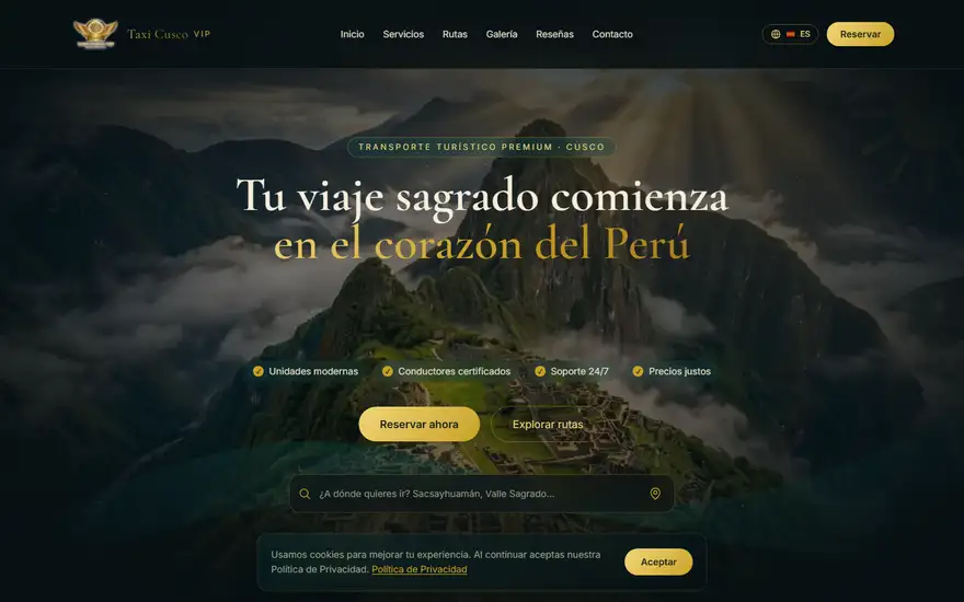 Taxi Cusco VIP · Tours y traslados